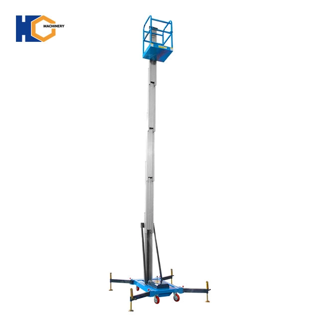 10m aluminum alloy mast lift for outdoor aerial work